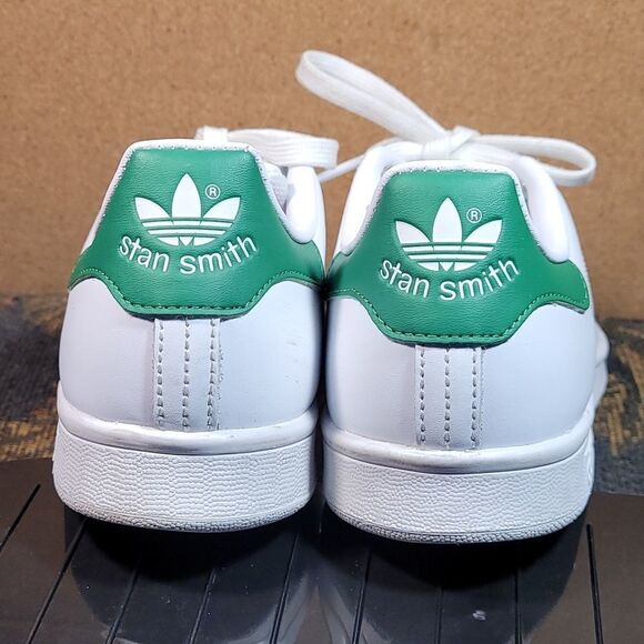 Adidas Men\'s Original Stan Smith White and Green Shoes- Size 7 main image 6